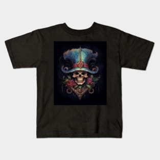 Baroque Pirate Skull: A Vintage Treasure Kids T-Shirt